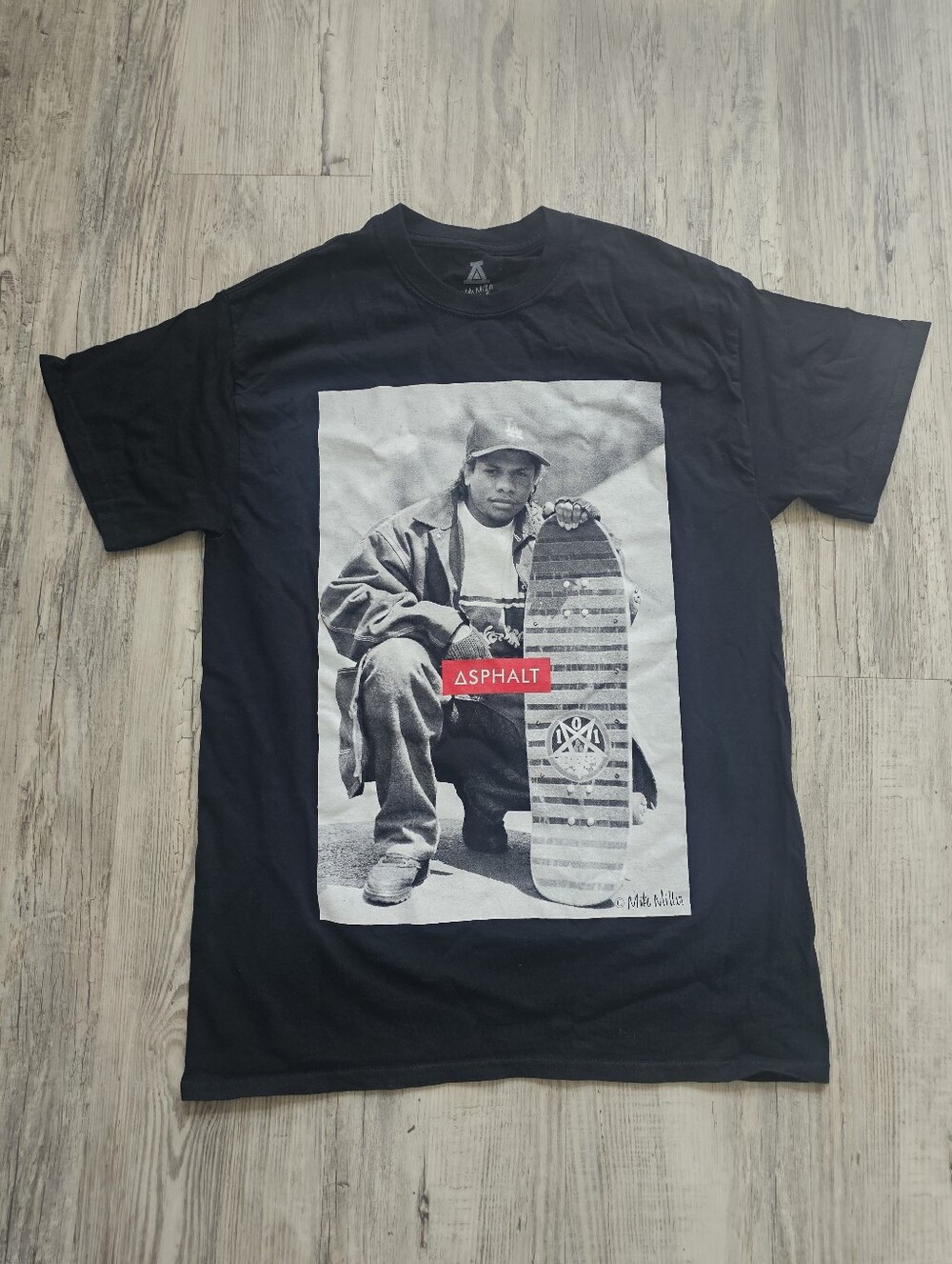 Asphalt Mike Miller Eazy-E Skateboard Graphic Tee Black Medium Hip Hop Rap Tee